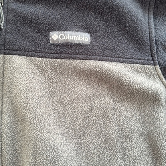 Columbia Fleece Full Zipper Long Sleeve Cozy Warm Jacket Black/Gray Men’s XL EUC - Picture 4 of 11